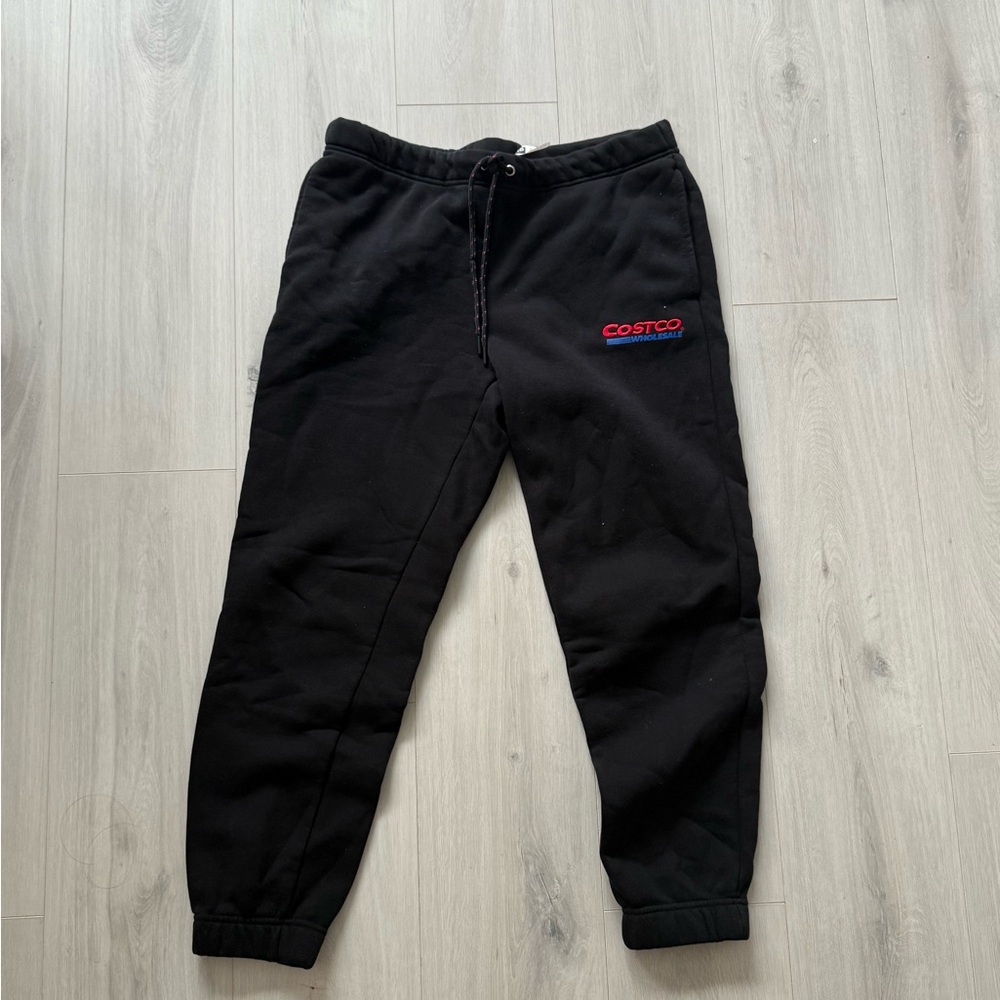 Kirkland Signature Black Joggers with Red Logo